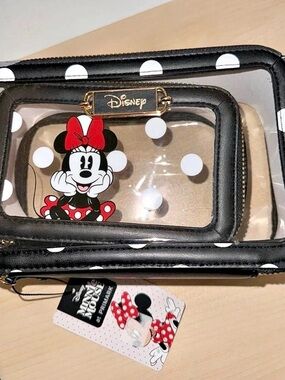 Disney Minnie Mouse polka dot cosmetic bag Polka Dot Cosmetic Bag in Black & Red